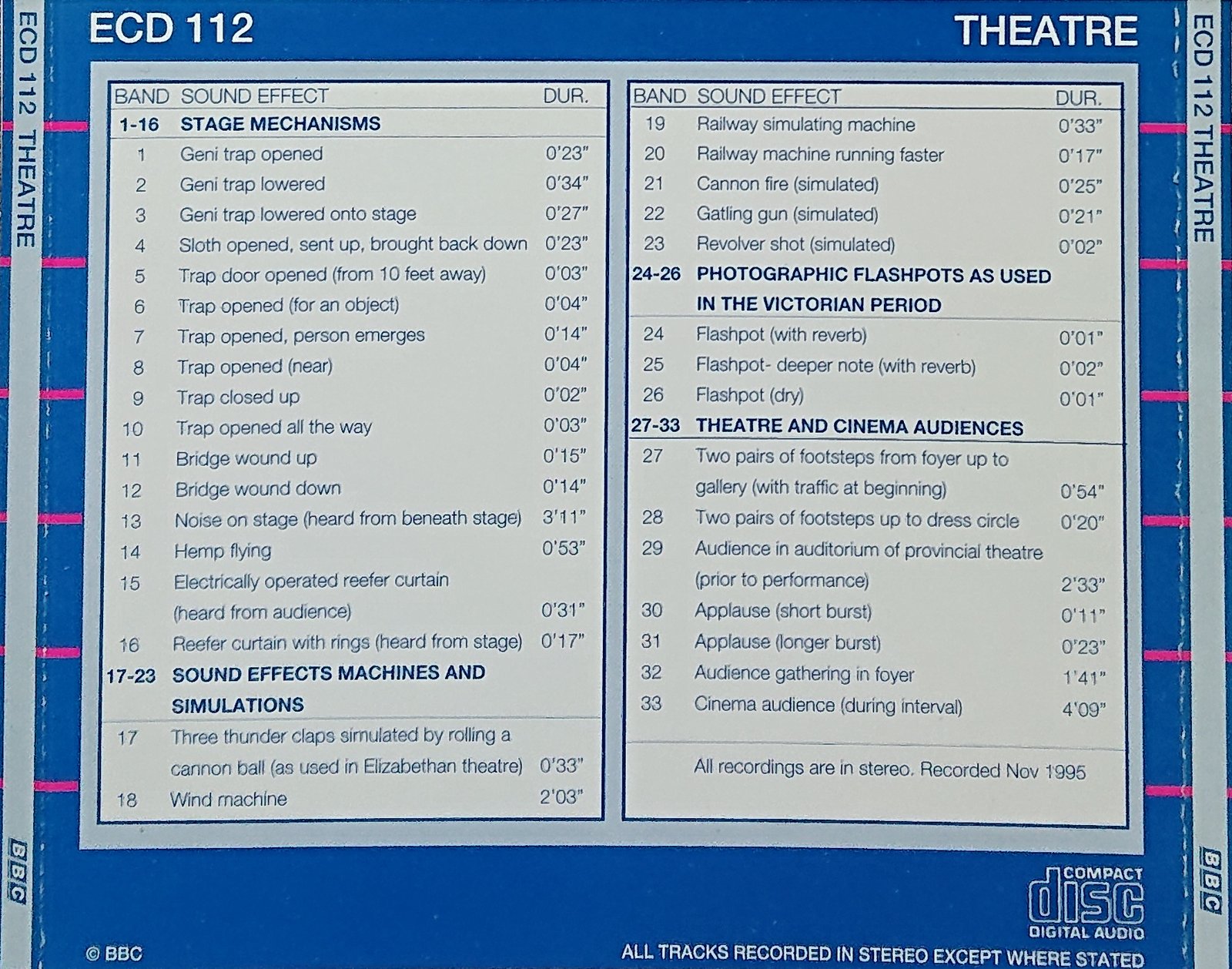 Picture of ECD 112 Theatre by artist Various from the BBC records and Tapes library